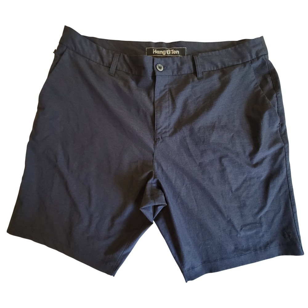 Hang Ten Hybrid Walk Shorts Mens 38 Gray Ripstop Stretch Quick Dry Board Shorts